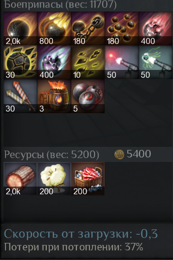 Red Arrow — трюм